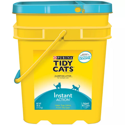 Purina Tidy Cats Instant Action Clumping Cat Litter, 38 lbs – Fast-Acting Odor Control
