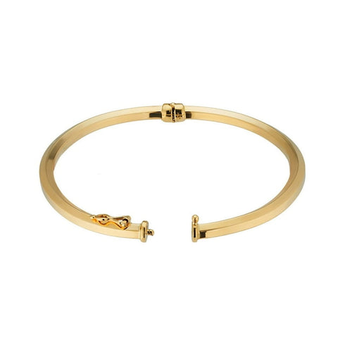 Knife Edge Bangle Bracelet in 14K Solid Gold