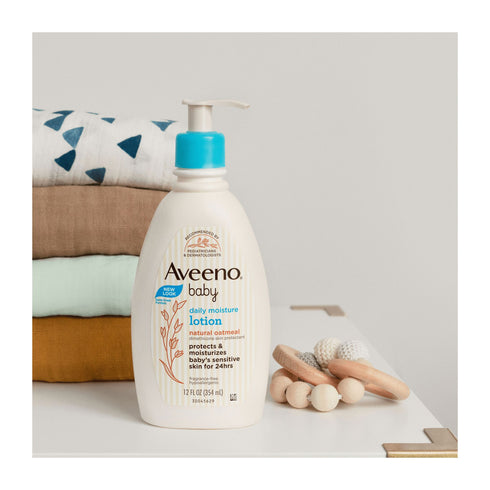 Aveeno Baby Daily Moisture Lotion, For Delicate Skin, Fragrance Free, 2 pk./18 fl. oz