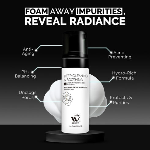 WBM BEAUTY Foaming Facial Cleanser | 4.2 Fluid Ounce