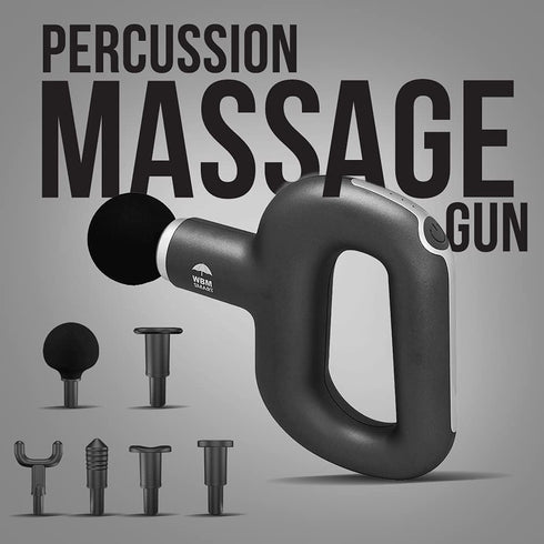 WBM SMART Massage Gun with 6 Massage Heads 3 Speed Levels