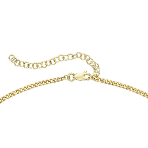 0.18 CT Diamond Bezel Pendant Necklace in 14K Gold