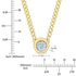 0.18 CT Diamond Bezel Pendant Necklace in 14K Gold