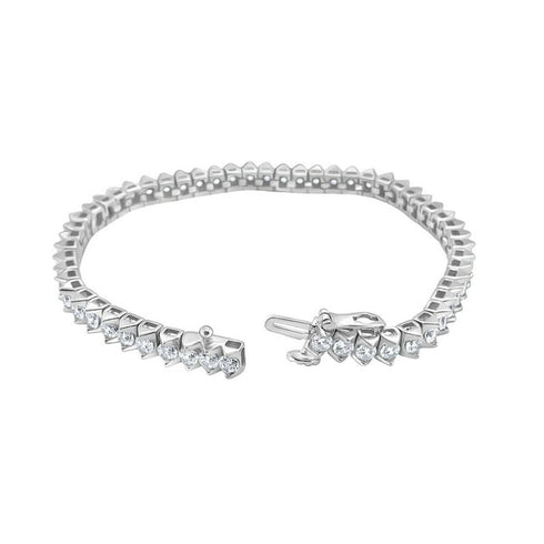 4.96 Carat Total Weight Diamond Tennis Bracelet in 14K Gold