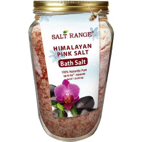 Himalayan Bath Salt Jar, Skin Softening & Moisturizing, 1 lb
