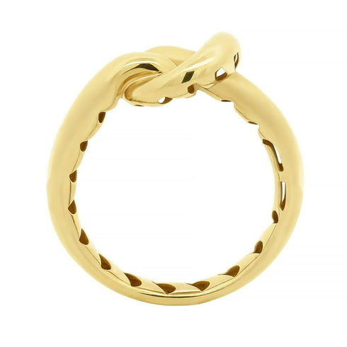 Love Knot Ring in Solid 14K Yellow Gold