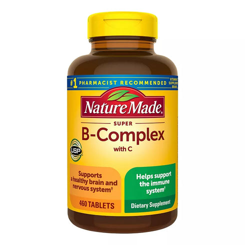Nature Made Super B Complex with Vitamin C and Folic Acid Tablets, 460 ct