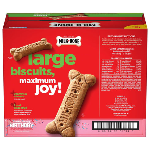 Milk-Bone Original Flavor Large Crunchy Dog Biscuits, 15 lb – Daily Dental & Reward Treats