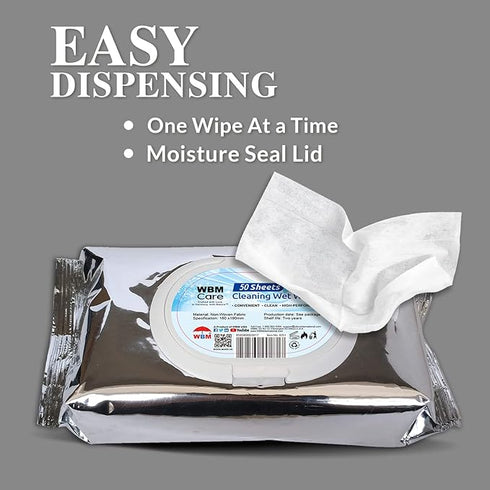 WBM Care - Cleaning Wet Wipes | 50 Sheets