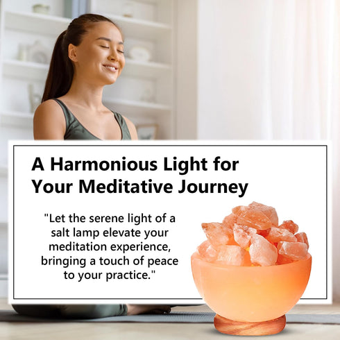 Himalayan Glow Salt Bowl lamp with Salt Chunks