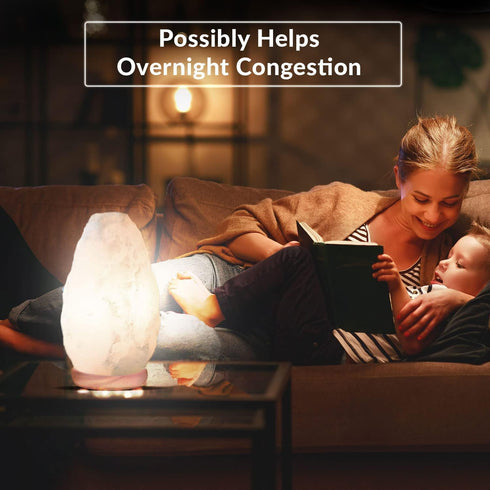 Himalayan Glow White Salt Crystal Lamp, 5-7 LBS