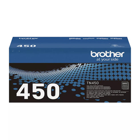 Brother TN450 Black High-Yield Toner Cartridge – Long-Lasting Laser Print Performance