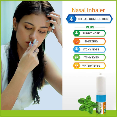 Natural Solution Salt Inhaler with Organic Mint Oil – Sinus Relief, Congestion & Aromatherapy, Pack of 3