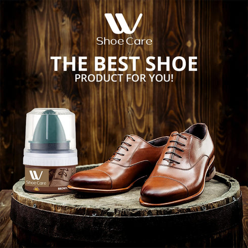 WBM Shoe Cream with Sponge, Protects & Shines Leather, 3 Color Kit Black Brown Neutral