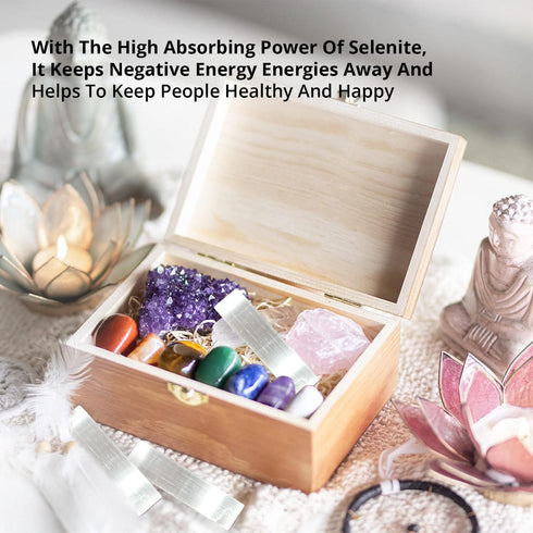 Selenite Charging Plate Ruler 6-8 inch - 3 Pcs | HIMALAYAN GLOW