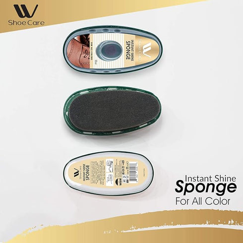 W Shoe Cleaning Sponge – Neutral | Instant Shine & Cleaner for Leather Shoes