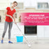 WBM Home Microfiber Mop Floor Cleaning System – Lightweight Mop with Washable Pads