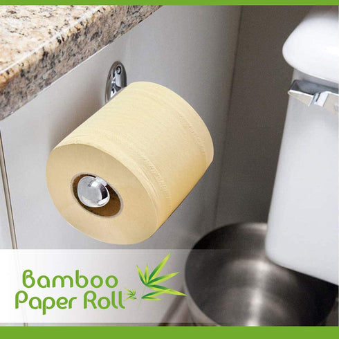 WBM Care Abundance Bamboo Toilet Paper, 10 Super Rolls, 150 Sheets per Roll