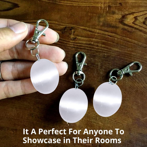 Selenite Crystal Palm Stone - 3 Pcs | HIMALAYAN GLOW