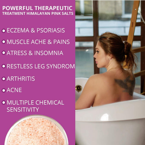 Himalayan Bath Salt Jar, Skin Softening & Moisturizing, 1 lb