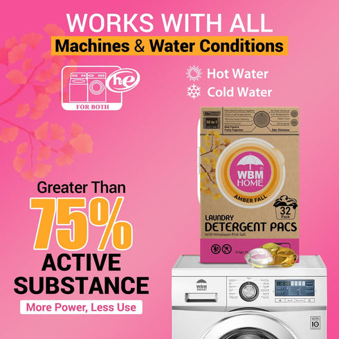 WBM Laundry Detergent Pods | Luxury Amber Fall Scent
