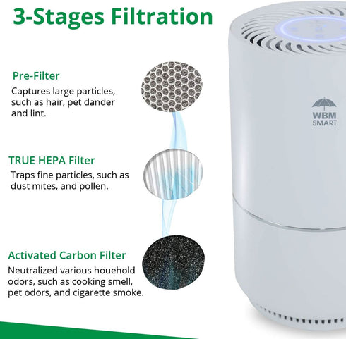 Air Purifier for Home - White | WBM SMART