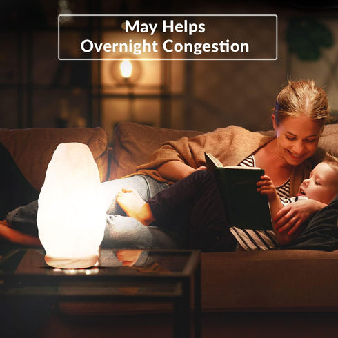 Himalayan Glow White Salt Crystal Lamp, 5-7 LBS