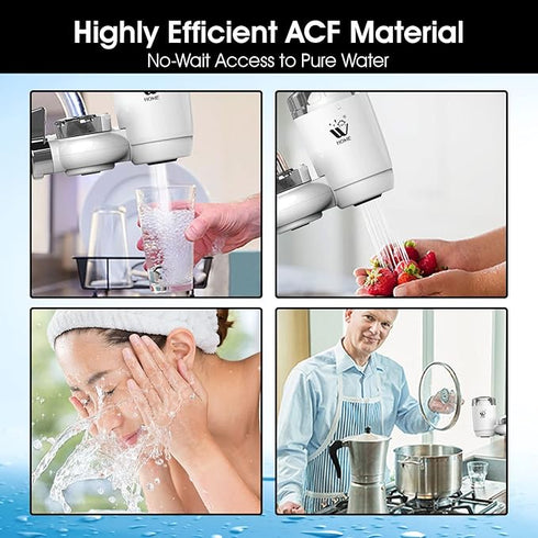 WBM Home Faucet Water Filter – Lead Reduction & Taste Improvement, BPA-Free Purifier, Single Pack
