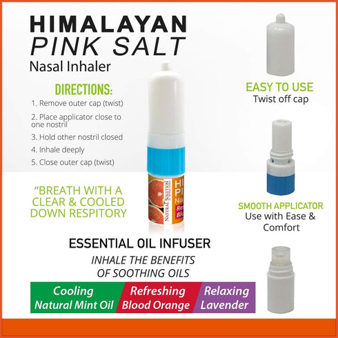 Natural Solution Himalayan Pink Salt Nasal Inhaler | 3 Count