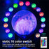 Himalayan Glow Kids Night Galaxy Lamp 5.9-inch 16 Colors LED 3D Star Moon Light with Wood Stand, Remote & Touch Control USB Rechargeable, White