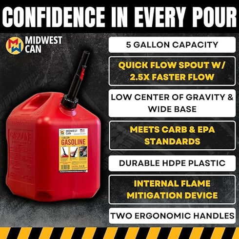 Midwest Can 5-Gal. Gas Can