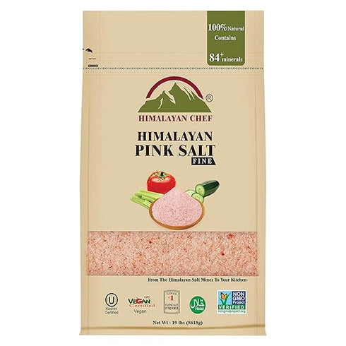 HC Himalayan Pink Salt – Coarse 19 lbs Bag | Natural Mineral-Rich Salt for Cooking & Seasoning