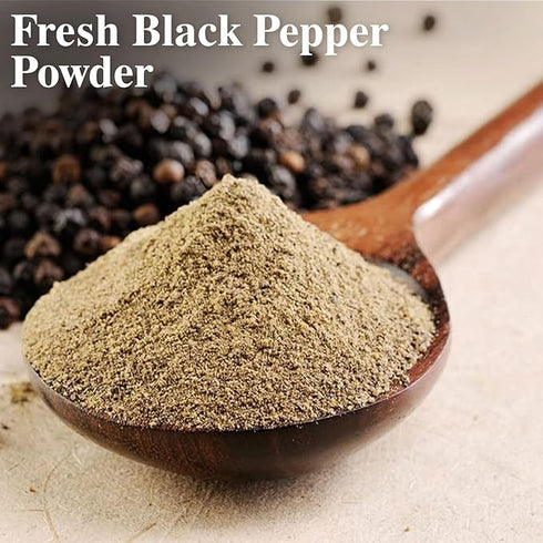 Himalayan Chef Black Pepper Curve Plastic Grinder, 175g – Freshly Ground Premium Pepper for Cooking & Seasoning