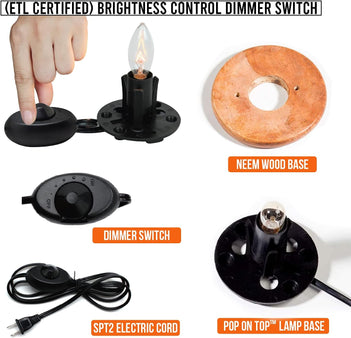 WBM Salt Lamp – USB Himalayan Salt Lamp with Touch Dimmer Control