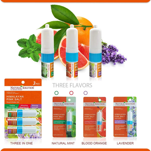 Natural Solution Himalayan Pink Salt Nasal Inhaler | 3 Count