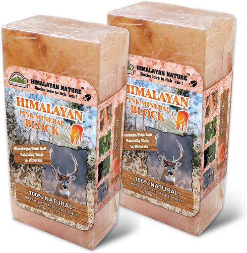 Himalayan Nature Licking Salt for Deer – Animal Mineral Salt Block, 10 lb (Pack of 2)