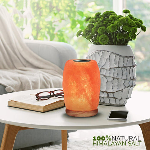 Himalayan Glow Aromatherapy Himalayan Salt Lamp with Essential Oil – Natural Pink Salt Crystal Lamp for Relaxation