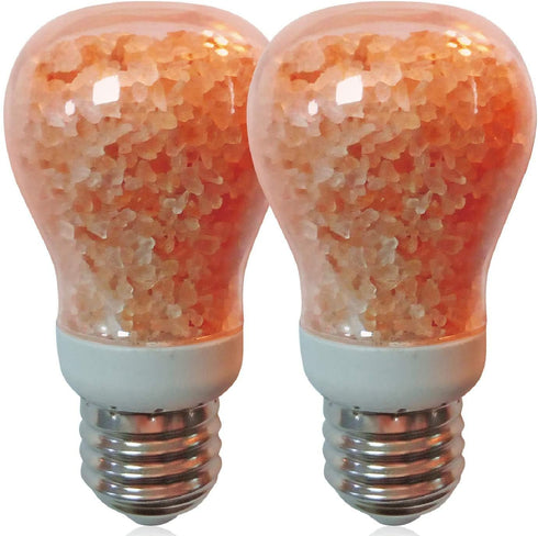 WBM Smart E26 LED Himalayan Salt Light Bulb, 7W Dimmable, Long-Lasting 30,000-Hour Life – 2 Pack