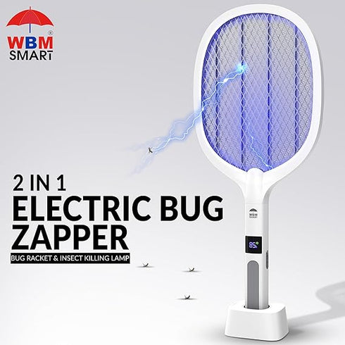 WBM SMART 2-in-1 Bug Zapper Racket – Electric Mosquito & Insect Killer