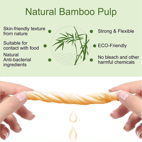 WBM Care Natural Bamboo Toilet Paper, 3-Ply Bath Tissue for Sensitive Skin, Food Grade Standard, 157 Sheets per Roll, Pack of 20 Rolls for a Total 3,140 Sheets