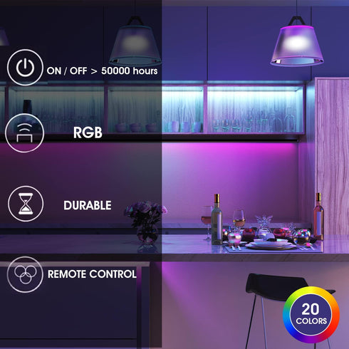 LED Strip Light, RGB Color Changing, 16 ft | WBM SMART