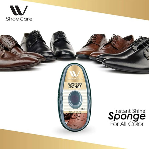 W Shoe Cleaning Sponge – Neutral | Instant Shine & Cleaner for Leather Shoes