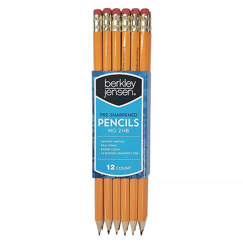 Berkley Jensen HB #2 Pencils, 96 ct – Pre-Sharpened Wood Pencils for School, Office & Home
