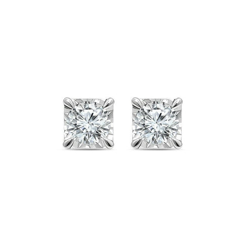 0.45 Carat Diamond Stud Earrings in 14K Gold