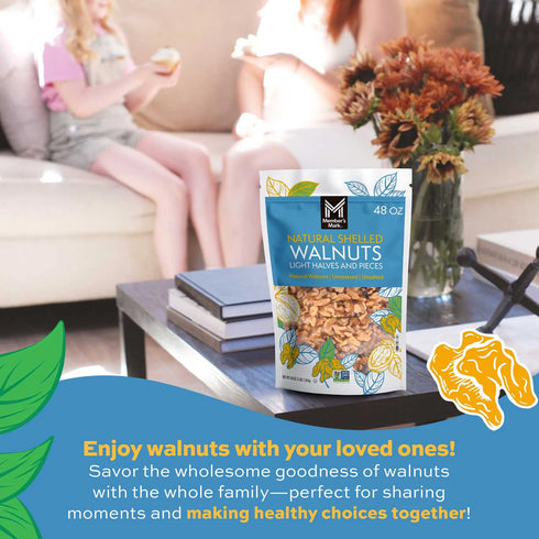 Walnut Halves, 3 lbs - Nutritious, Heart-Healthy Snack with Rich, Nutty Flavor, Perfect for Baking, Cooking, Salads, and Snacking, Kosher, Resealable Bag for Freshness