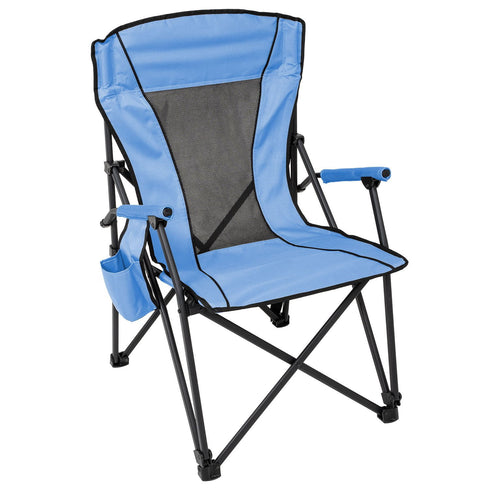 Member’s Mark Adult Hard Arm Chair – Durable Folding Outdoor Chair with Hard Armrests & Cup Holder for Camping, Sports & Events