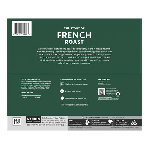 Starbucks French Roast Dark Roast K-Cup Pods, 72 ct.