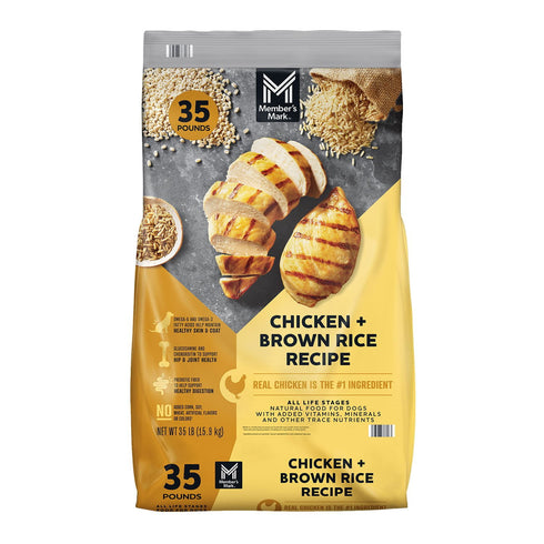 Member’s Mark Chicken & Brown Rice Recipe Dry Dog Food, 35 lb – Complete & Balanced Nutrition