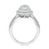 0.95 Carat Pear Shaped Halo Cluster Diamond Ring in 14K Gold
