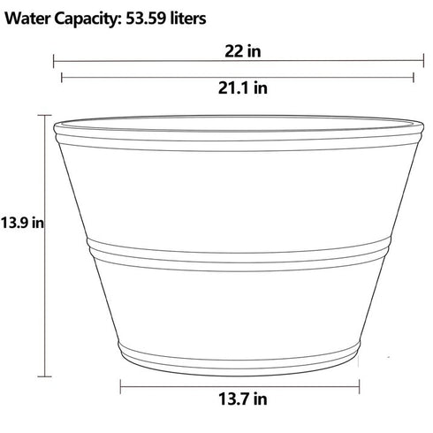 Member’s Mark 22" Wine Barrel Planter – Rustic Outdoor & Indoor Garden Container for Flowers, Herbs, and Small Plants